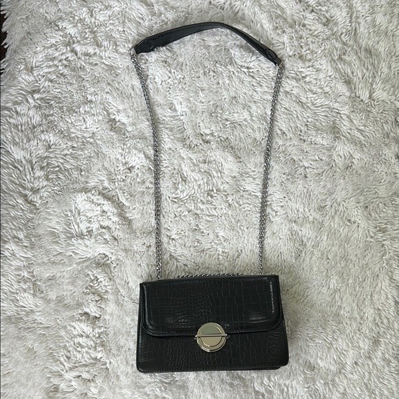 Bershka Black Crossbody Bag Sleek Minimalist Design - Picture 1 of 3